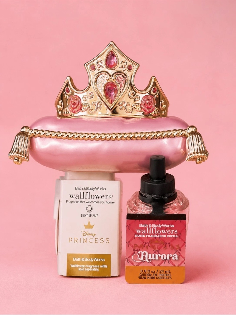 Disney Pink & Gold Princess Wallflowers Fragrance Set